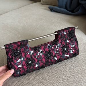 Lace and Beaded clutch